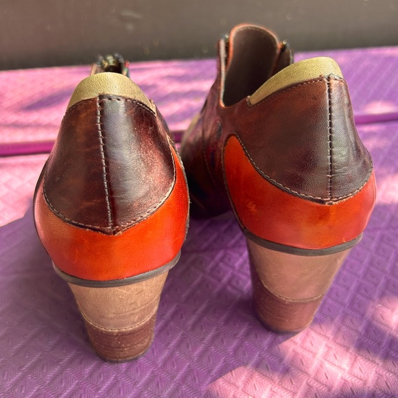 L’Artiste Gorgeous Heels! colorful painterly tooled leather great dancing shoes - Picture 2 of 9